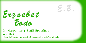 erzsebet bodo business card