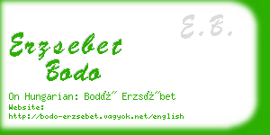 erzsebet bodo business card